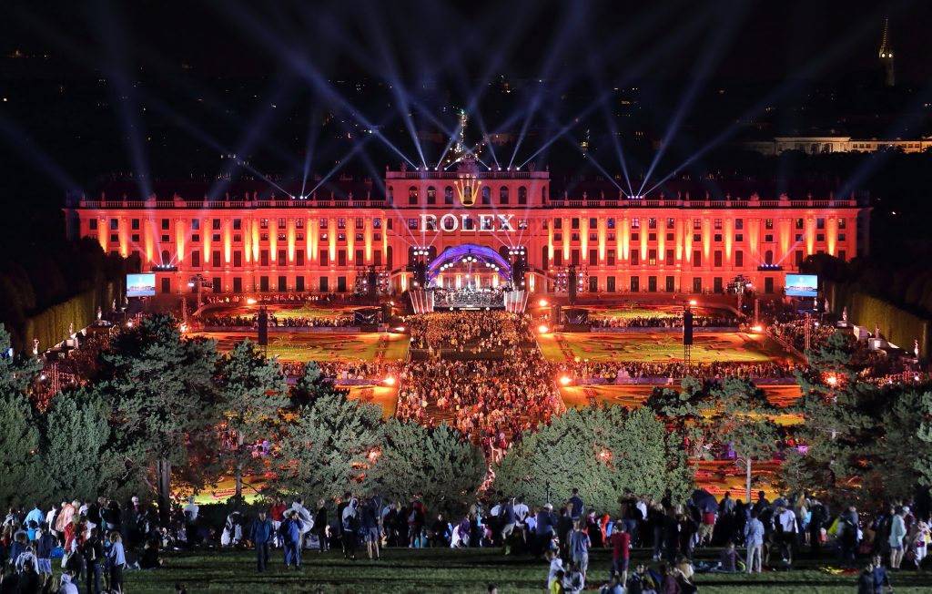 Wiener Philharmoniker beim Sommernachtskonzert im Schlosspark Schönbrunn